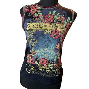 Skinny Minnie | Embellished Sleeveless Shirt